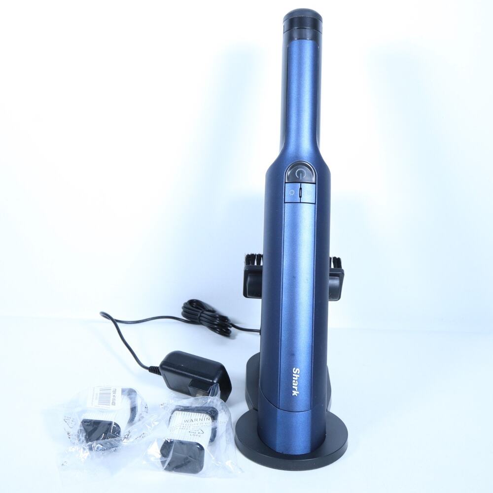 Shark WV410BL WANDVAC Cordless Hand Vacuum Dark Blue with charger & new filters